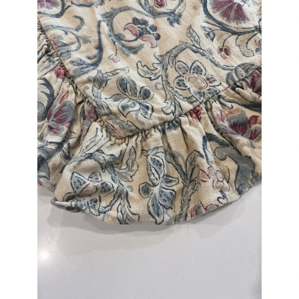 Ralph Lauren Provence Floral Ruffled Set Of 2 Standard Shams Linen Blend‎ VTG
